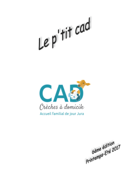Le p‘tit cad Printemps-Eté 2017